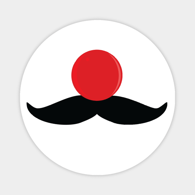 Clown nose mustache Magnet by dodgerfl